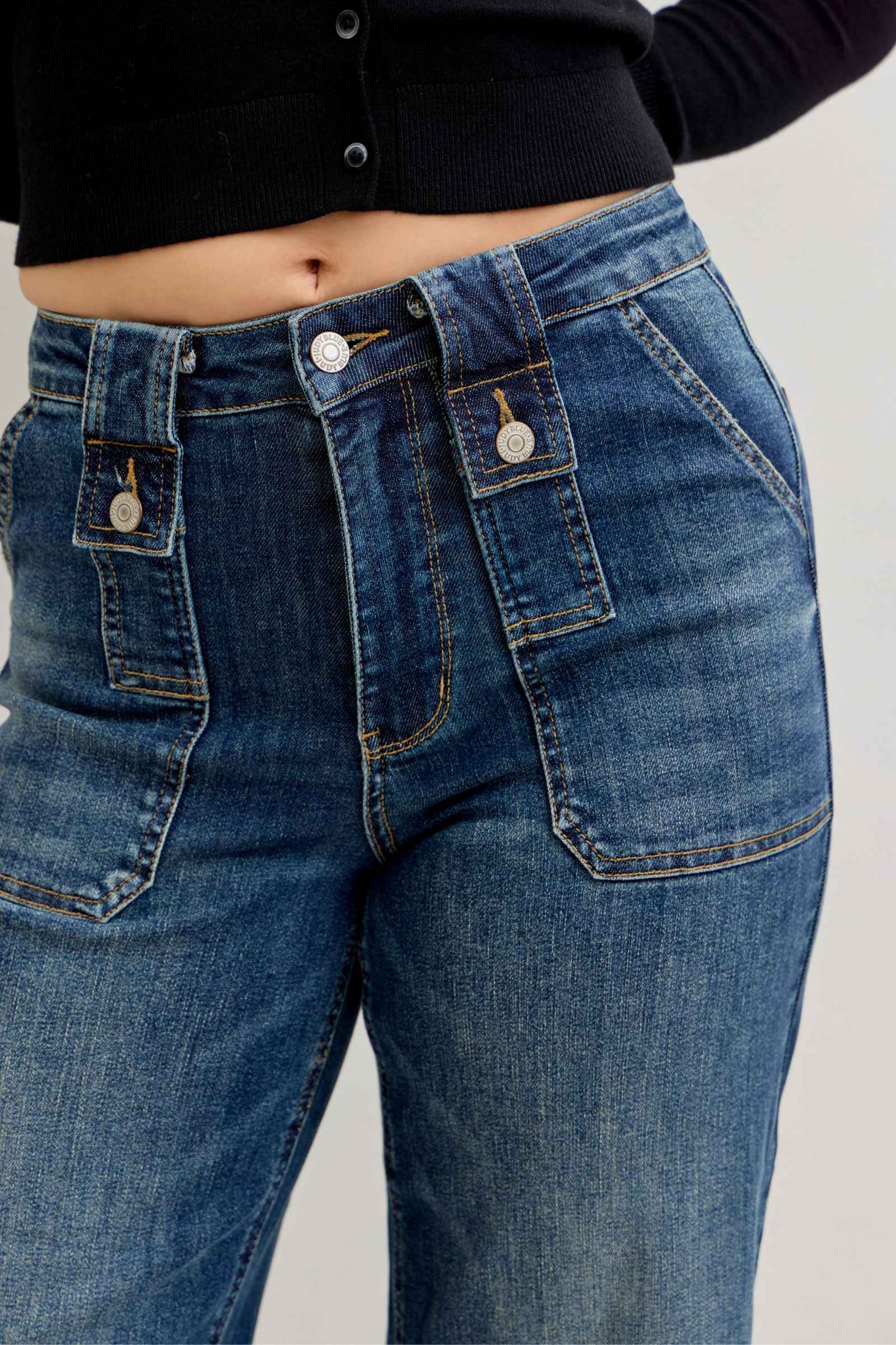 Stylish Judy Blue High Waist Wide Crop Pant