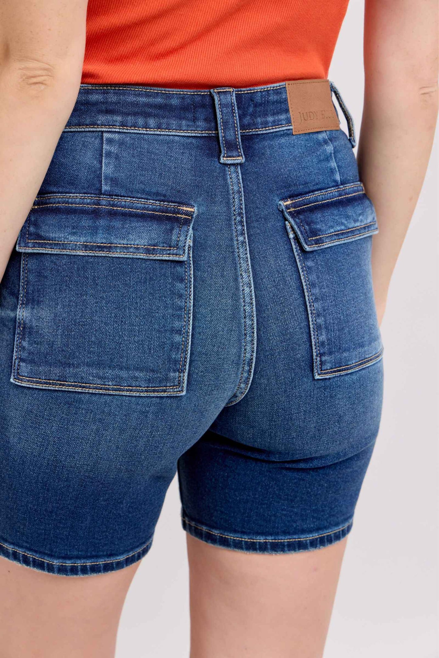 Judy Blue High Waist Bermuda Shorts with Back Flap Pocket