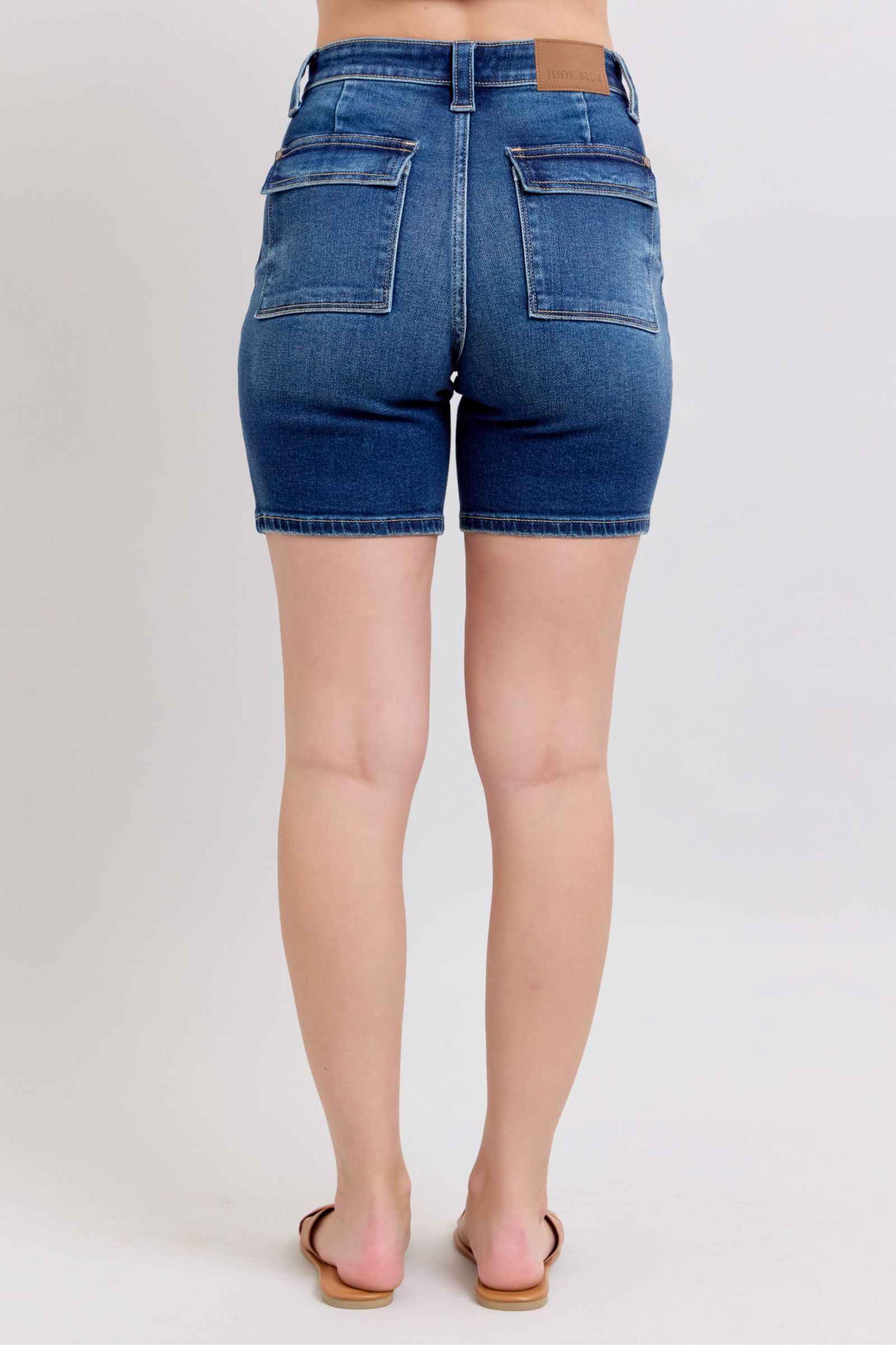 Judy Blue High Waist Bermuda Shorts with Back Flap Pocket