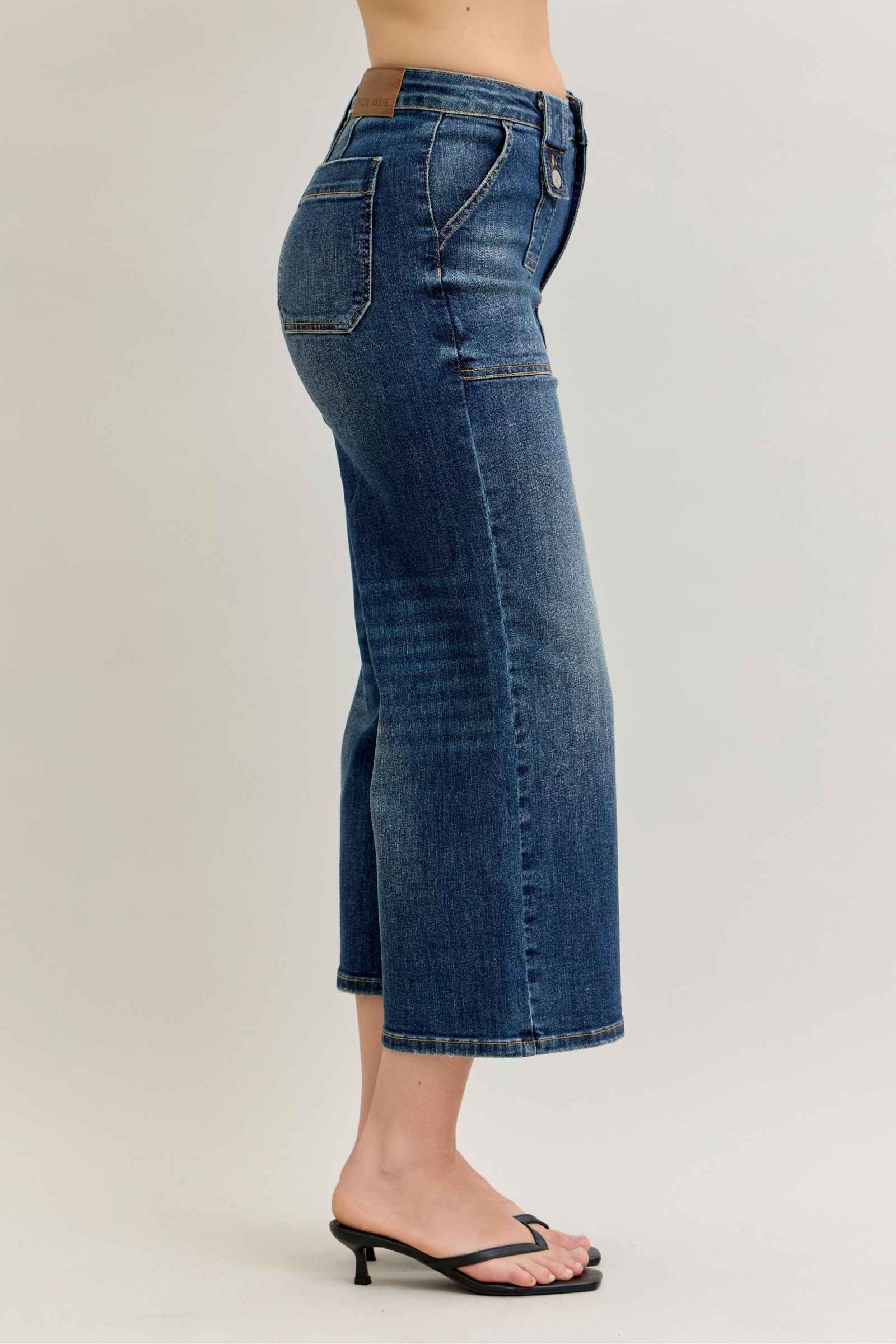 Stylish Judy Blue High Waist Wide Crop Pant
